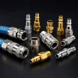 acoples rápidos neumáticos de acero y latón para sistemas de aire comprimido industrial