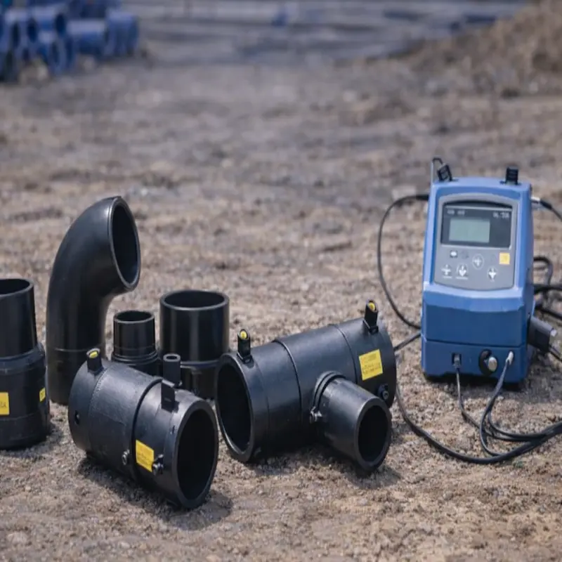 Accesorios de electrofusión para tuberías HDPE y máquina de soldadura de polietileno industrial
