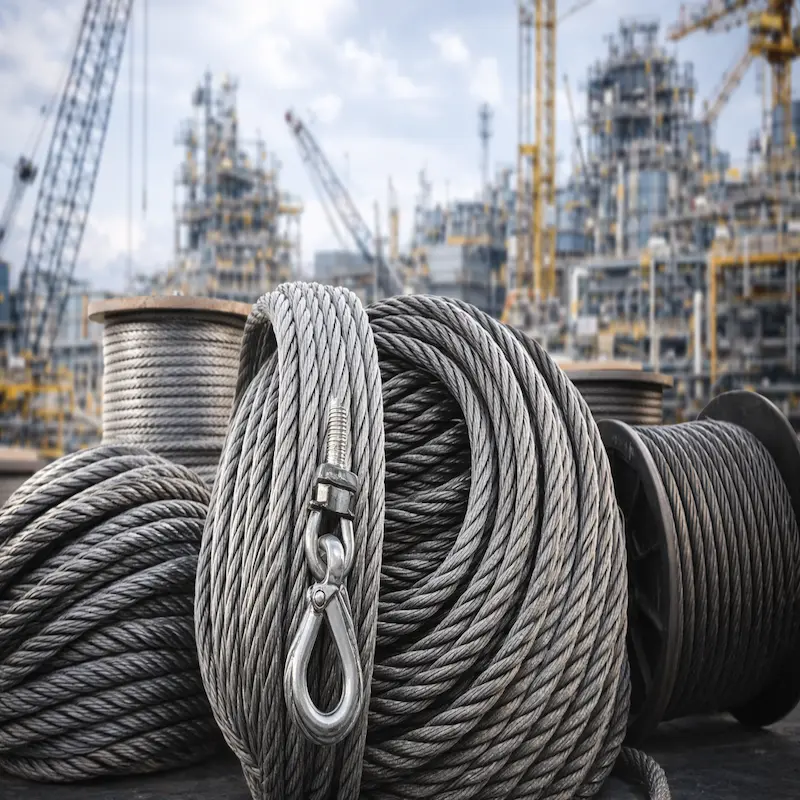 Cables de acero galvanizado para izaje industrial en minería y construcción en Perú – Grupo Acorsa