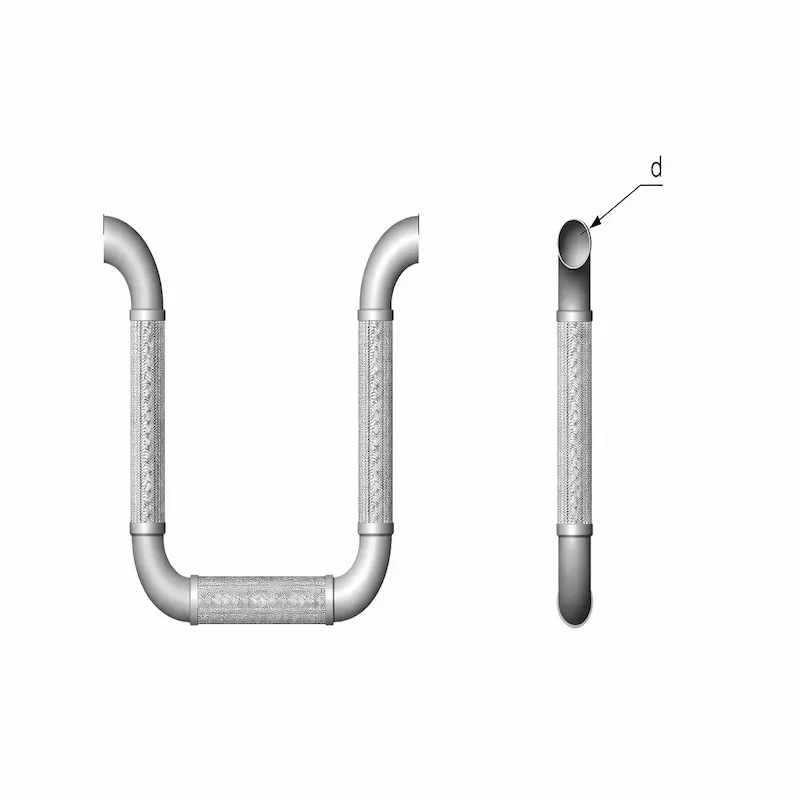 Diagrama de junta antisísmica UW-Flex para sistemas de tuberías industriales