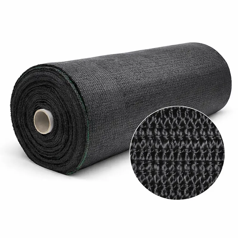 Malla raschel negra 80% HDPE en Perú para invernadero y agricultura