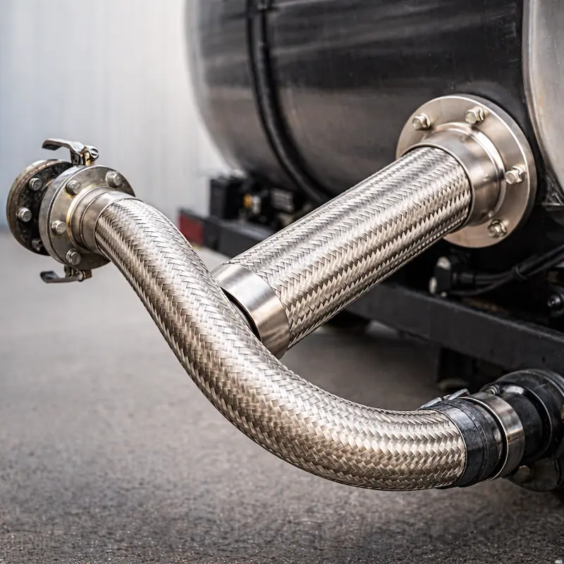 Manguera metálica inoxidable para succión de asfalto caliente en Perú acero inoxidable AISI 316