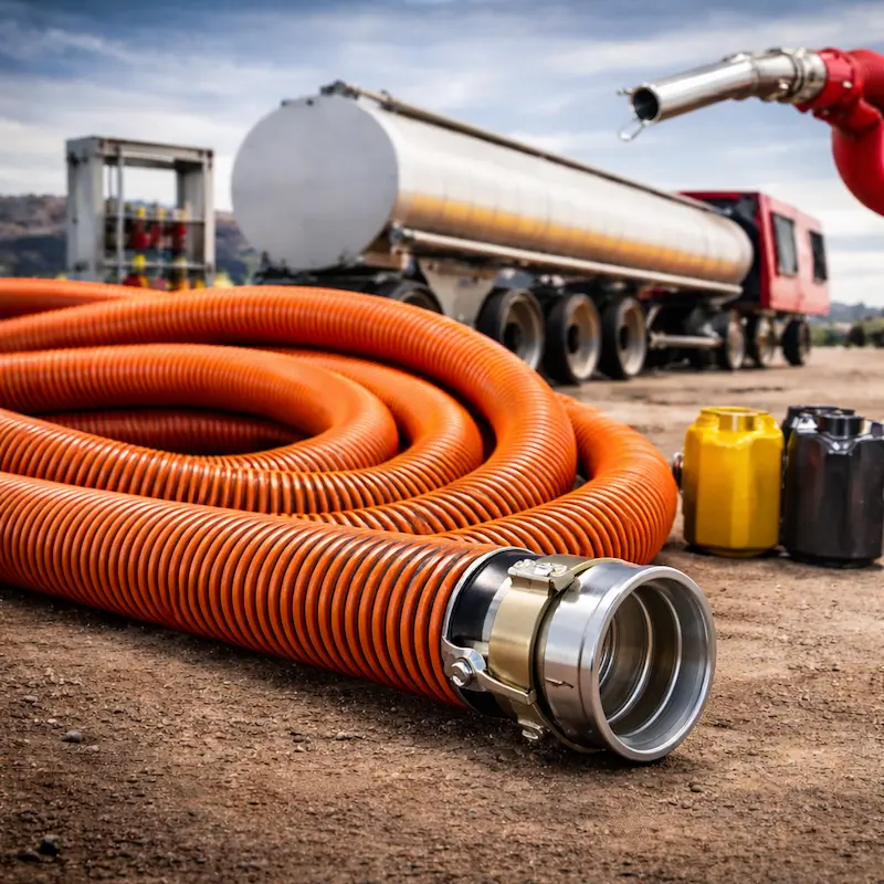 Manguera de PVC reforzada para transporte de combustible diésel y gasolina
