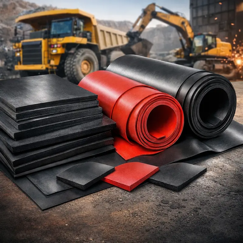 planchas de caucho industrial para minería y aplicaciones industriales en Perú