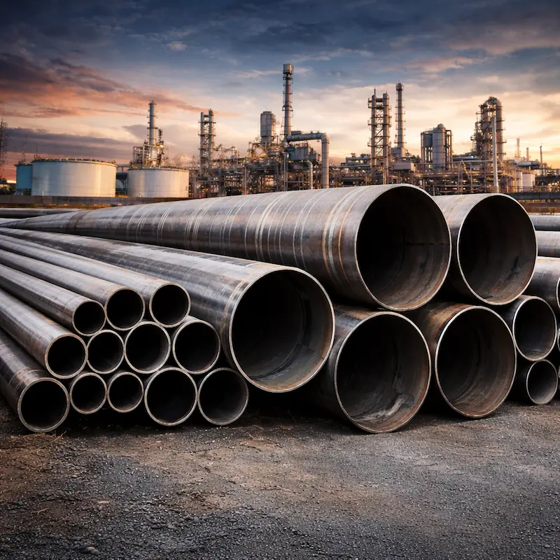 Tubería de acero al carbono industrial utilizada en petróleo, gas y construcción en Perú