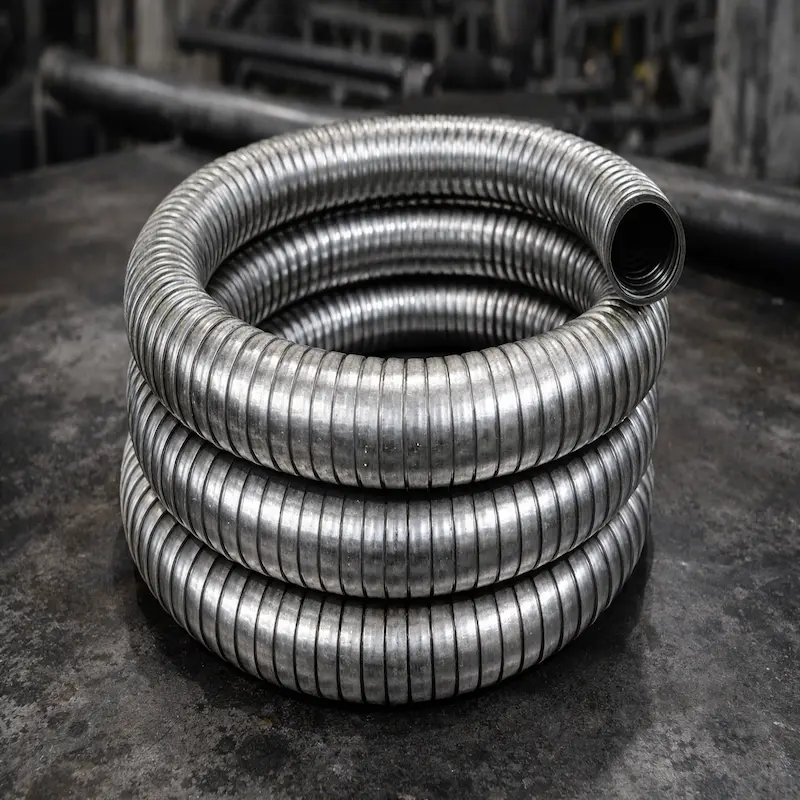 Tubo flexible para escape de acero galvanizado industrial