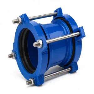 Acople gran rango para unión y reparación de tuberías, conexión mecánica de alta resistencia para sistemas hidráulicos, redes de agua potable y conducción industrial de fluidos.