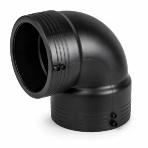 Codo 90° HDPE SDR11/17 PE100 para electrofusión de alta resistencia para sistemas de tuberías industriales, redes de agua y conducción de fluidos.