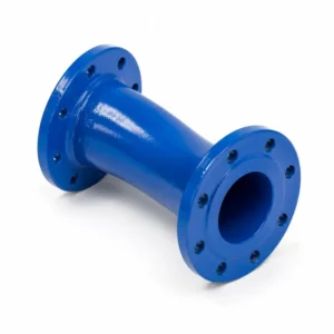 Codo HD bridado 45° para sistemas de tuberías y redes hidráulicas, fabricado en material de alta resistencia con conexiones bridadas para una instalación segura y eficiente, ideal para cambios de dirección en líneas de agua potable, saneamiento, industria y aplicaciones de alta durabilidad.