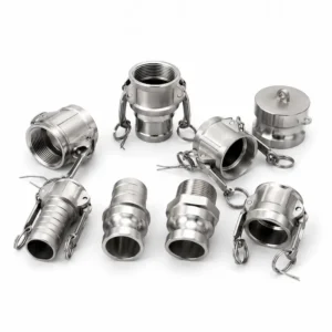 Conexiones Camlock de acero inoxidable para transferencia segura y rápida de líquidos, combustibles, productos químicos y fluidos industriales, diseñadas con sistema de acople rápido para garantizar hermeticidad, resistencia a la corrosión y máxima eficiencia en aplicaciones industriales, mineras, agrícolas y petroquímicas.