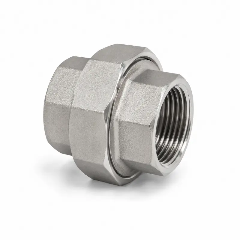 Conexiones roscadas inoxidables fabricadas en acero inoxidable de alta calidad, diseñadas para unir tuberías y equipos industriales con máxima resistencia a la corrosión, ideales para sistemas hidráulicos, sanitarios, alimentarios, químicos y aplicaciones de alta exigencia.