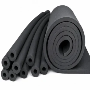 Espuma elastomérica de celda cerrada para aislamiento térmico y control de condensación en tuberías, sistemas HVAC, refrigeración industrial y aire acondicionado.