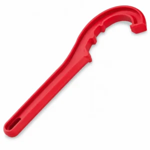 Llave de ajuste HDPE para accesorios de compresión, diseñada para instalación y ajuste seguro de conexiones, uniones y fittings en sistemas de tuberías HDPE.