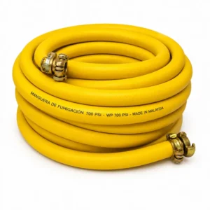 Manguera de freno de aire 300 PSI reforzada para sistemas neumáticos de camiones, buses, remolques y maquinaria pesada, resistente a presión, vibración e intemperie.