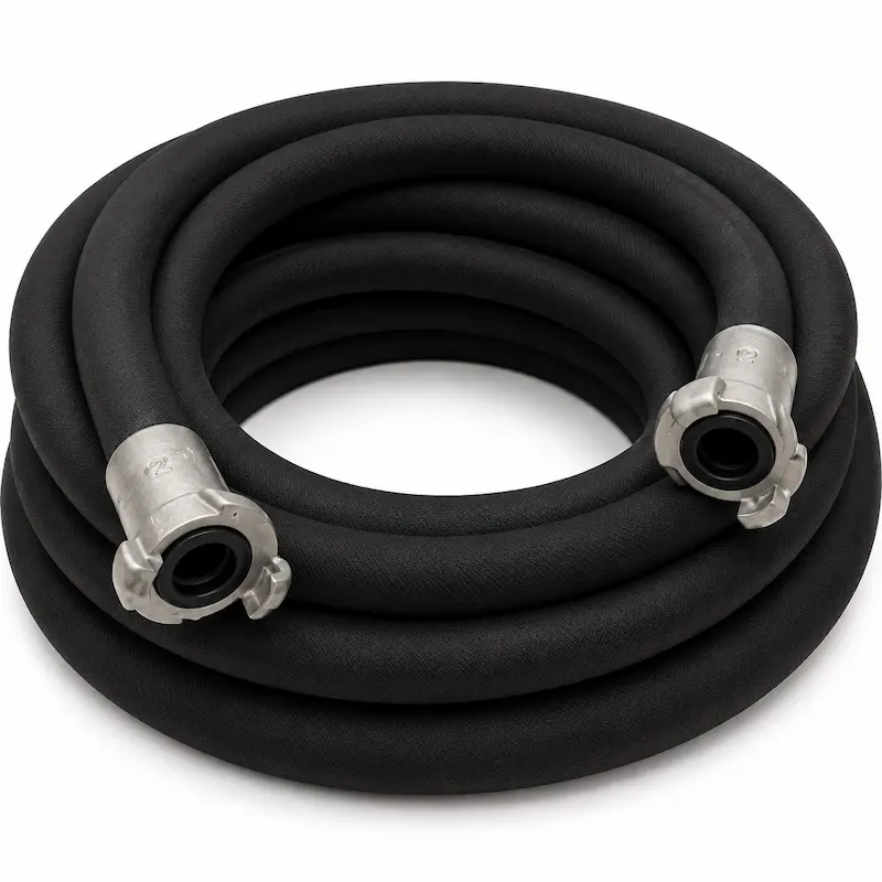 Manguera para arenado de 180 PSI, diseñada para la conducción de arena abrasiva, granalla y materiales de limpieza industrial en procesos de sandblasting, mantenimiento, minería y preparación de superficies metálicas.
