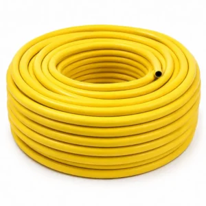 Manguera industrial amarilla para minería, diseñada para conducción de agua, aire y fluidos en operaciones mineras, con alta resistencia a la abrasión, intemperie y trabajo pesado.