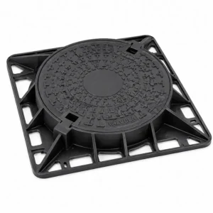 Marco y tapa circular clase D400 DN600 fabricados en hierro dúctil de alta resistencia, diseñados para cámaras de inspección y redes de agua, alcantarillado e infraestructura vial, soportando tráfico pesado y ofreciendo máxima seguridad, durabilidad y resistencia a la corrosión.