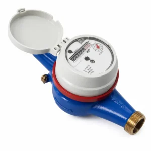 Medidor de agua Elster 3/4 pulgada de alta precisión con conexiones roscadas, diseñado para medir el consumo de agua potable en instalaciones residenciales, comerciales e industriales, ofreciendo lectura confiable, larga vida útil y excelente desempeño hidráulico.