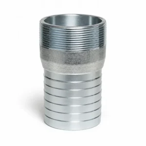 Niple combinado de acero galvanizado con rosca macho y espiga para manguera, diseñado para realizar conexiones seguras entre tuberías y mangueras en sistemas hidráulicos, redes de agua, aire comprimido, riego agrícola y aplicaciones industriales de alta exigencia.