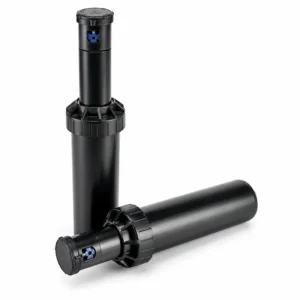 Rotor de riego emergente de alto rendimiento para sistemas de irrigación agrícola y paisajismo, diseñado para proporcionar una distribución uniforme del agua en jardines, parques, áreas verdes, campos deportivos y cultivos con alta eficiencia y ahorro hídrico.