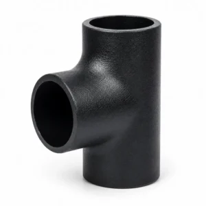 Tee reducida de acero al carbón para soldadura, diseñada para realizar derivaciones con reducción de diámetro en sistemas de tuberías industriales, petróleo, gas, minería, vapor y conducción de fluidos, ofreciendo alta resistencia mecánica, durabilidad y excelente desempeño en aplicaciones de alta presión.