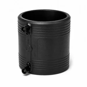 Unión HDPE de electrofusión para conexión permanente de tuberías de polietileno, diseñada para garantizar máxima hermeticidad y resistencia en redes hidráulicas.