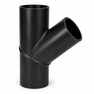 Yee HDPE para termofusión fabricada en polietileno de alta densidad, utilizada para derivación de flujo en redes de agua potable, gas e instalaciones industriales.