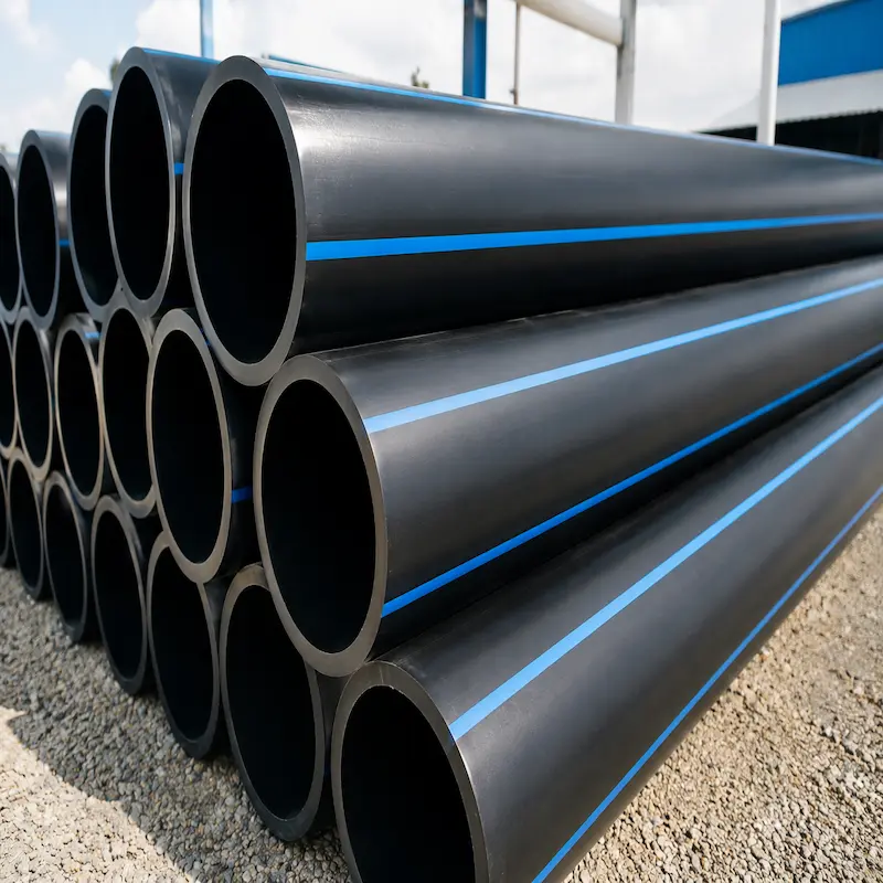 Tuberías de polietileno PE100 de alta densidad para conducción de agua potable, impulsión, minería, industria, riego y sistemas hidráulicos de alta presión, con excelente resistencia química y larga vida útil.
