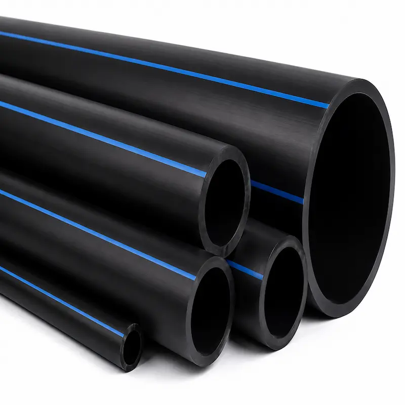 Tuberías HDPE ASTM F714 PE4710 de gran diámetro fabricadas en polietileno de alta densidad para conducción de agua, relaves mineros, fluidos industriales, dragado, saneamiento, riego, plantas de tratamiento y proyectos de infraestructura de alta presión, con excelente resistencia química, abrasión e impacto.